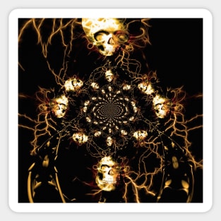 Skull fractal Sticker